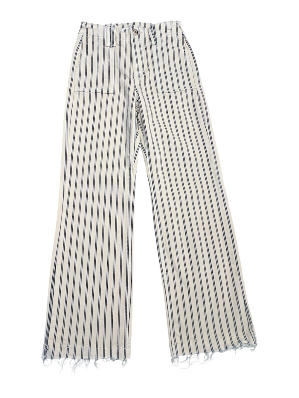 Sam Edelman Striped The Chelsea Wide Leg Crop Pants Sz 24
